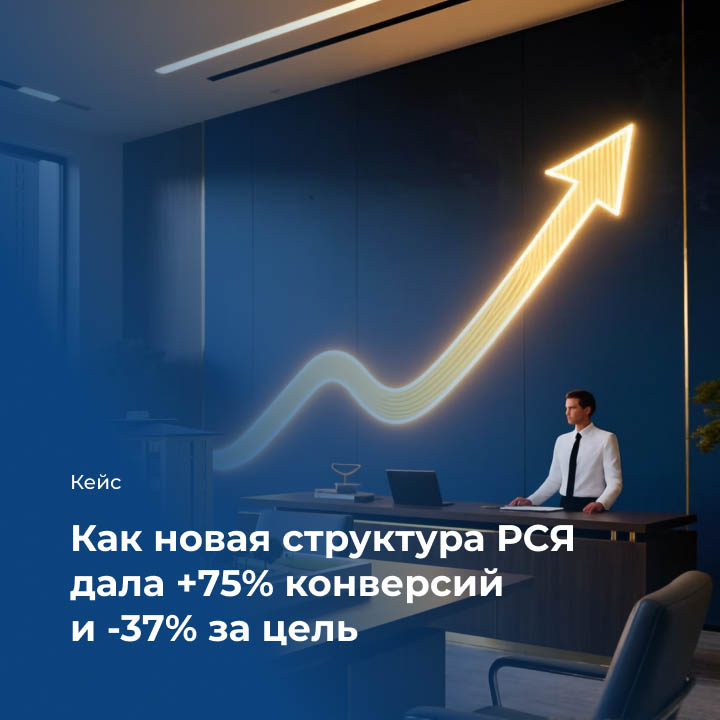 Кейс по Яндекс Директ: Как новая структура РСЯ дала +75% конверсий и -37% за цель небольшая иллюстрация